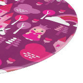 prinses castle en unicorn regenboog snijplank (Hoek)