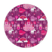 prinses castle en unicorn regenboog snijplank (Voorkant)
