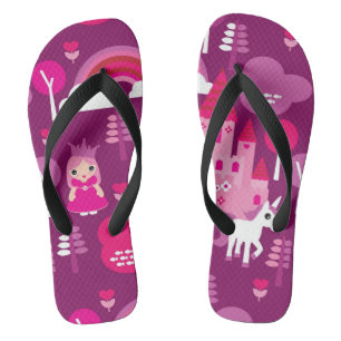 prinses castle en unicorn regenboog teenslippers