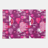 prinses castle en unicorn regenboog theedoek (Horizontaal)