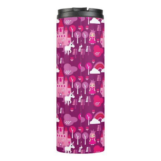 prinses castle en unicorn regenboog thermosbeker (Achterkant)