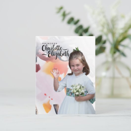 Prinses Charlotte Elizabeth 7e verjaardag ansichtk Briefkaart (Staand voorkant)