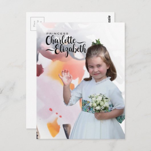 Prinses Charlotte Elizabeth 7e verjaardag ansichtk Briefkaart (Voorkant / Achterkant)