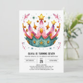 Prinses Chic Verjaardagskroon Kaart (Staand voorkant)