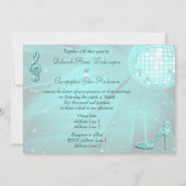 Prinses Coach, Paarden & Disco Bal Bruiloft Kaart (Achterkant)