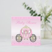 prinses Coach Pink Baby shower Kaart (Staand voorkant)