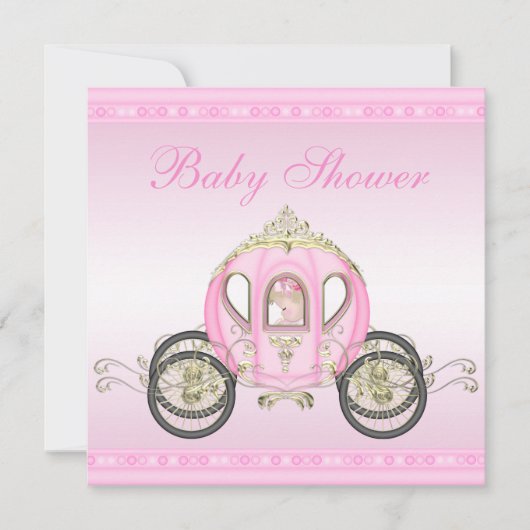 prinses Coach Pink Baby shower Kaart (Voorkant)