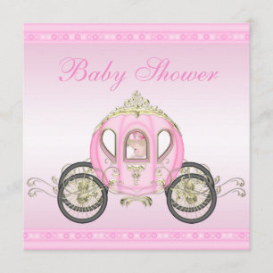 prinses Coach Pink Baby shower Kaart