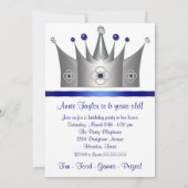 Prinses Crown 6e verjaardag uitnodiging 6e verjaar (Achterkant)