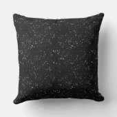  prinses Crown Black Faux Glitter Sparkle Kussen (Achterkant)