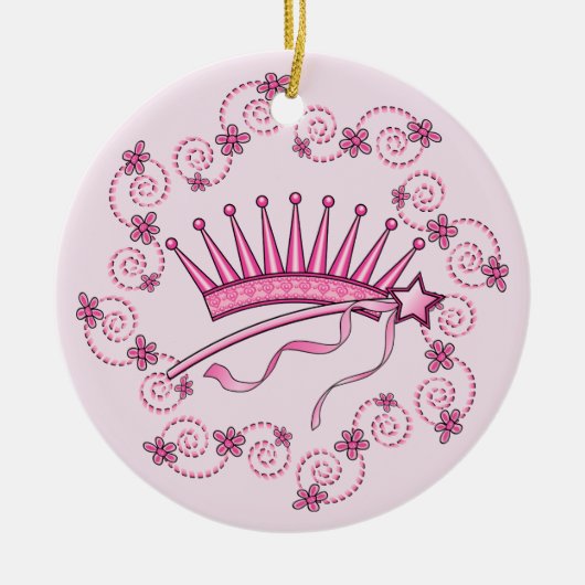  prinses Crown Keramisch Ornament (Voorkant)