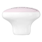 prinses Crown Pink & Gray Persoonsnaam Keramische Knop (Zijkant)