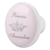  prinses Crown Pink & Gray Persoonsnaam Keramische Knop