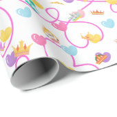 Prinses Crown Roze inpakpapier (Rol Hoek)