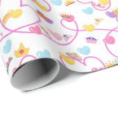 Prinses Crown Roze inpakpapier (Rol Hoek)