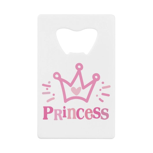 prinses crown, tiara creditkaart flessenopener (Voorkant)