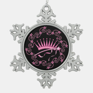 prinses Crown Tin Sneeuwvlok Ornament
