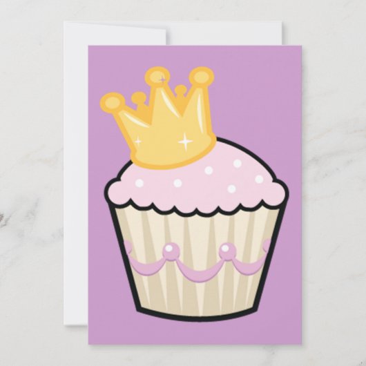 prinses cupcake met kroon (Voorkant)