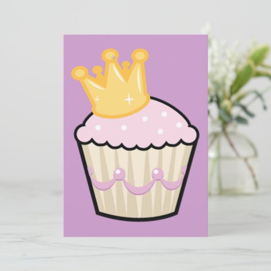 prinses cupcake met kroon (Staand voorkant)