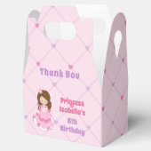 prinses Custom Pink Girls Birthday Party Bedankdoosjes (Geopend)