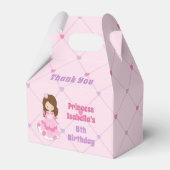 prinses Custom Pink Girls Birthday Party Bedankdoosjes (Voorkant Zijde)