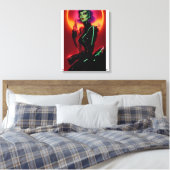 Prinses Cybrella op het Cyberpunk Bal Canvas Afdruk (Insitu (Slaapkamer))