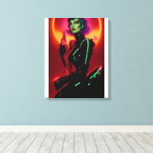 Prinses Cybrella op het Cyberpunk Bal Canvas Afdruk (Insitu (Houten vloer))