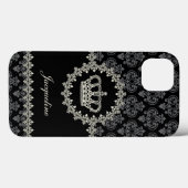  prinses Damask Crown Case-Mate iPhone Case (Achterkant (horizontaal))
