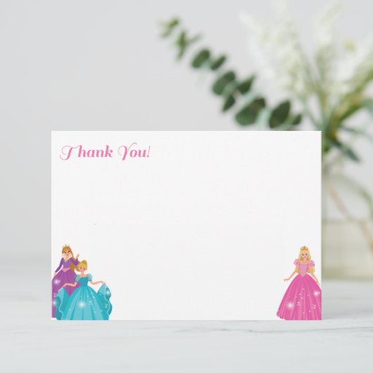 Prinses - Dank je platte kaarten (Staand voorkant)