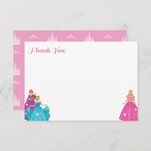Prinses - Dank je platte kaarten (Voorkant / Achterkant)