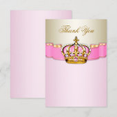 Prinses Dankkaarten Bedankkaart (Voorkant / Achterkant)