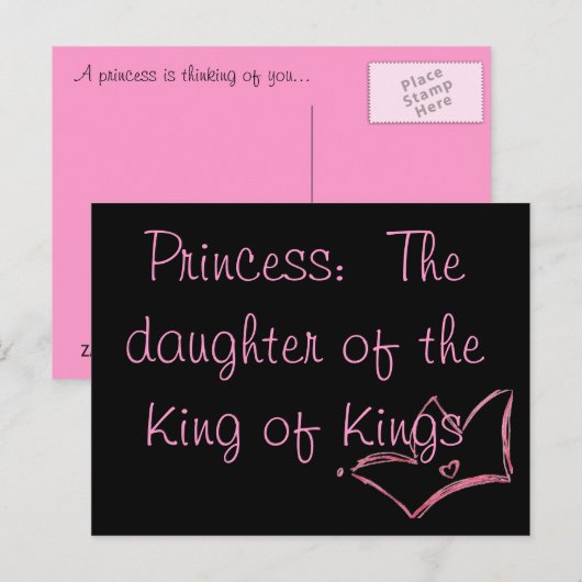 Prinses:  De dochter van de koning van Kings Briefkaart (Voorkant / Achterkant)