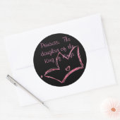 Prinses: De dochter van de koning van Koningen Ronde Sticker (Envelop)