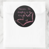 Prinses: De dochter van de koning van Koningen Ronde Sticker (Tas)