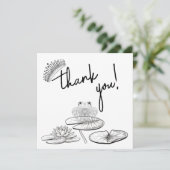 Prinses + De Kikker - B&W- Dankkaart voor koppels Bedankkaart (Staand voorkant)