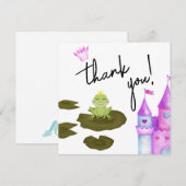Prinses + De Kikker -Kleur- Koppel Dankkaart Bedankkaart (Voorkant / Achterkant)