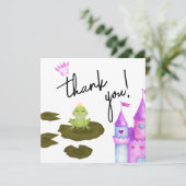 Prinses + De Kikker -Kleur- Koppel Dankkaart Bedankkaart (Staand voorkant)