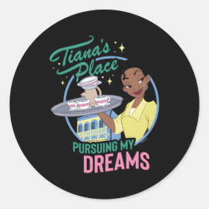 Prinses de kikker Tiana's plaats die mijn dromen n Ronde Sticker