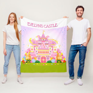 Prinses Decor! gepersonaliseerd kasteel Fleece Deken