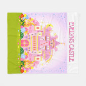 Prinses Decor! gepersonaliseerd kasteel Fleece Deken (Voorkant (Horizontaal))