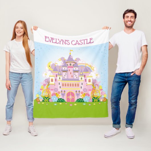 Prinses Decor! gepersonaliseerd kasteel Fleece Deken (In situ)