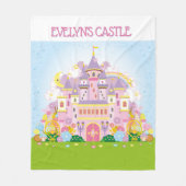 Prinses Decor! gepersonaliseerd kasteel Fleece Deken (Voorkant)