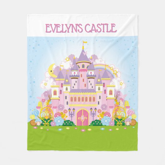 Prinses Decor! gepersonaliseerd kasteel Fleece Deken (Voorkant)