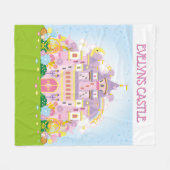 Prinses Decor! gepersonaliseerd kasteel Fleece Deken (Voorkant (Horizontaal))