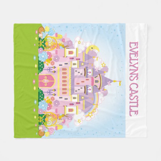 Prinses Decor! gepersonaliseerd kasteel Fleece Deken (Voorkant (Horizontaal))