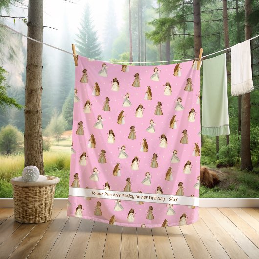 Prinses deken met naam of boodschap