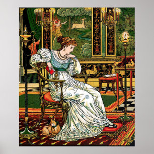 Prinses Désirée, Illustratie door W. Crane Poster