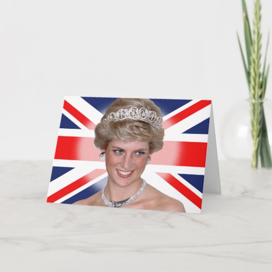 Prinses Diana Union Jack Feestdagen Kaart (Voorkant)