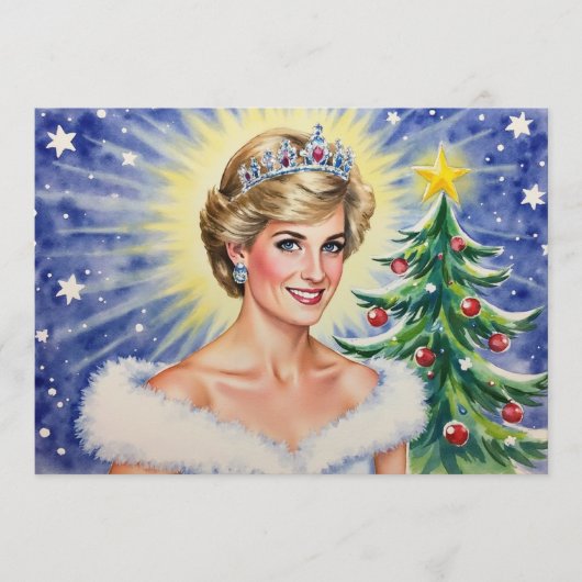 Prinses Diana van Engeland Kerst Kaart (Voorkant)