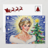 Prinses Diana van Engeland Kerst Kaart (Voorkant / Achterkant)
